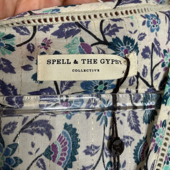 Spell & The Gypsy NWT Dahlia Midi Dress Dusty Blue - Picture 2 of 8